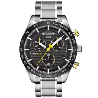 1 - Watch Tissot man Analog chronograph steel strap model T100.417.11.051.00 PRS 516 Cronograph