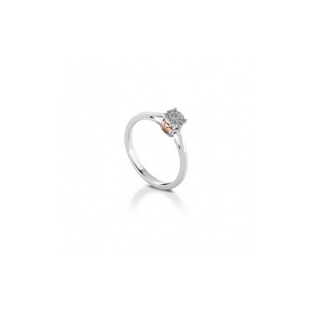 1 - Roberto Giannotti woman angels ring 9Kt White Gold with diamonds LUX04