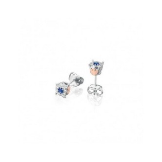 1 - Roberto Giannotti 9Kt White Gold Sapphire Angels Woman Earrings with LUX201Z diamonds