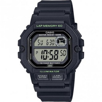 1 - Casio black digital watch for men WS-1400H-1AVEF resin