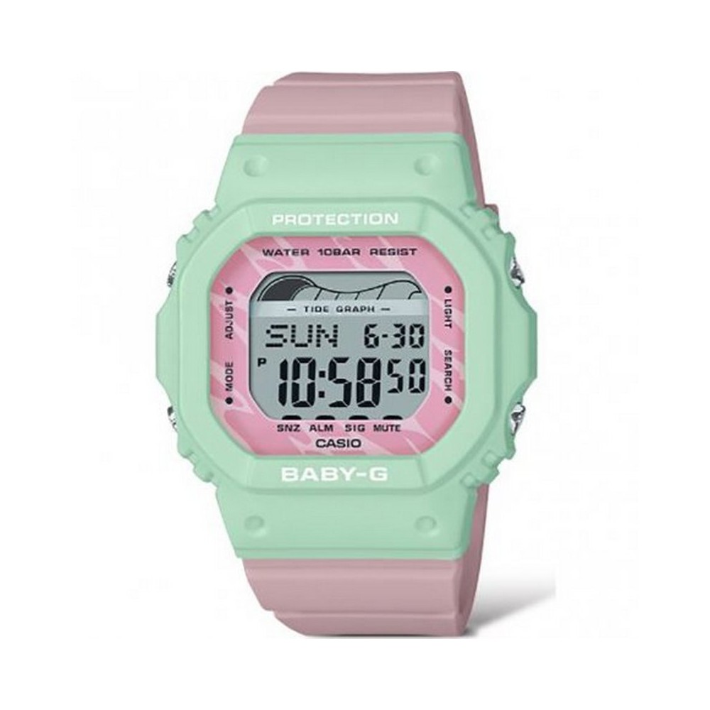 1 - Orologio Casio digitale bambina Baby-G rosa e verde BLX-565-3ER resina