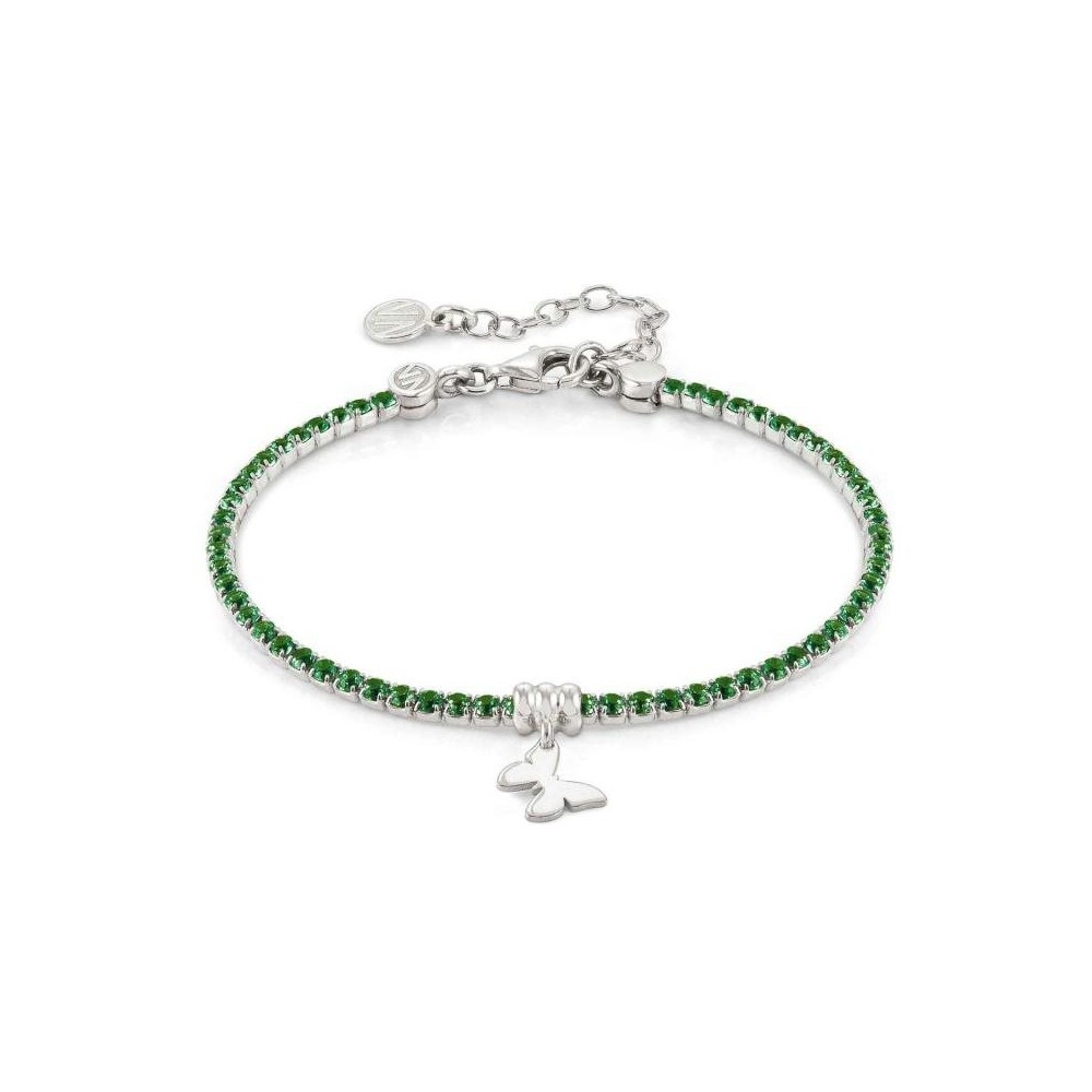 1 - Bracciale donna Nomination verde farfalla Argento 925 con zirconi 148611/038 Chic & Charm