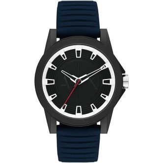 1 - Orologio uomo Armani Exchange silicone blu solo tempo Outerbanks AX2521