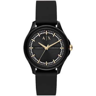 1 - Armani Exchange Hampton black silicone woman watch only time AX5265