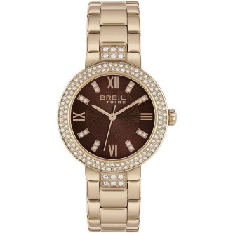 1 - Breil women's Dancefloor rosy watch with crystals only time EW0562