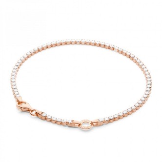 1 - Woman Rosato tennis bracelet Stories Silver 925 rose gold white zircons RZB041B