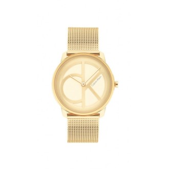 1 - Calvin Klein Mesh golden woman watch only time Milan mesh 25200034