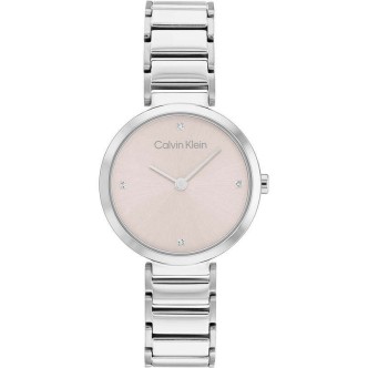 1 - Orologio donna Calvin Klein Timeless T-Bar rosa solo tempo 25200138