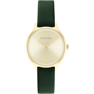 1 - Calvin Klein Timeless H2 woman watch golden green only time 25200147