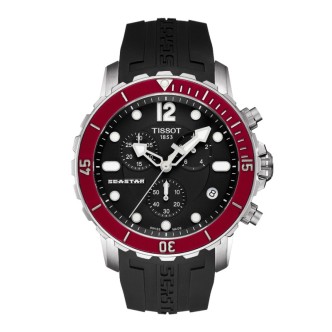 1 - Watch Tissot man Analogue chronograph silicone strap model T066.417.17.057.00 Seastar 1000.