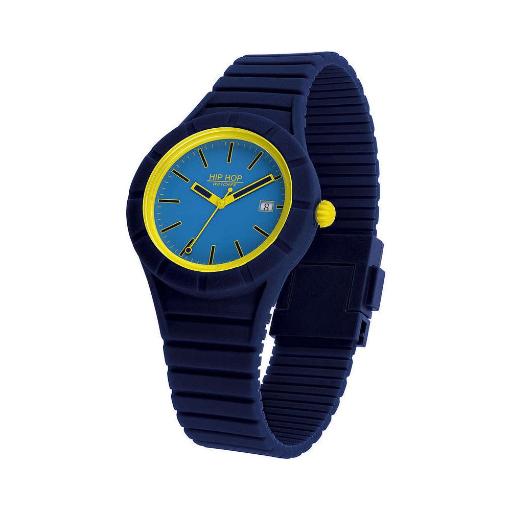 1 - Orologio uomo Hip Hop X Man blu HWU1079 silicone