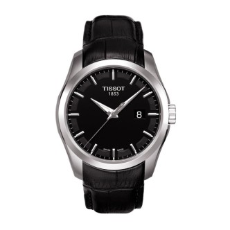 1 - Watch Tissot man only time analog leather strap model T035.410.16.051.00 Couturier