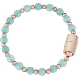 1 - Breil women's bracelet Magnetic steel and Aquamarine TJ3197