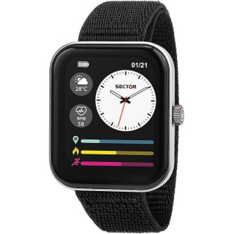 1 - Sector men's black smartwatch S-03 PRO R3251159003 fabric strap