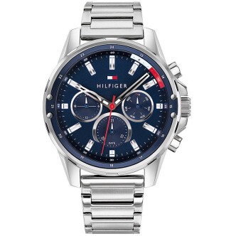 1 - Orologio uomo Multifunzione Tommy Hilfiger Mason blu 1791788 acciaio