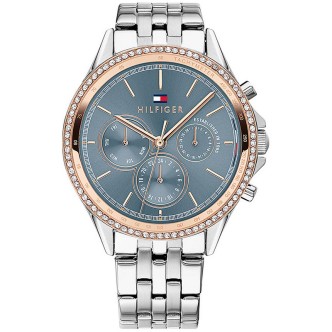 1 - Tommy Hilfiger Ari blue multifunction woman watch 1781976 steel with crystals