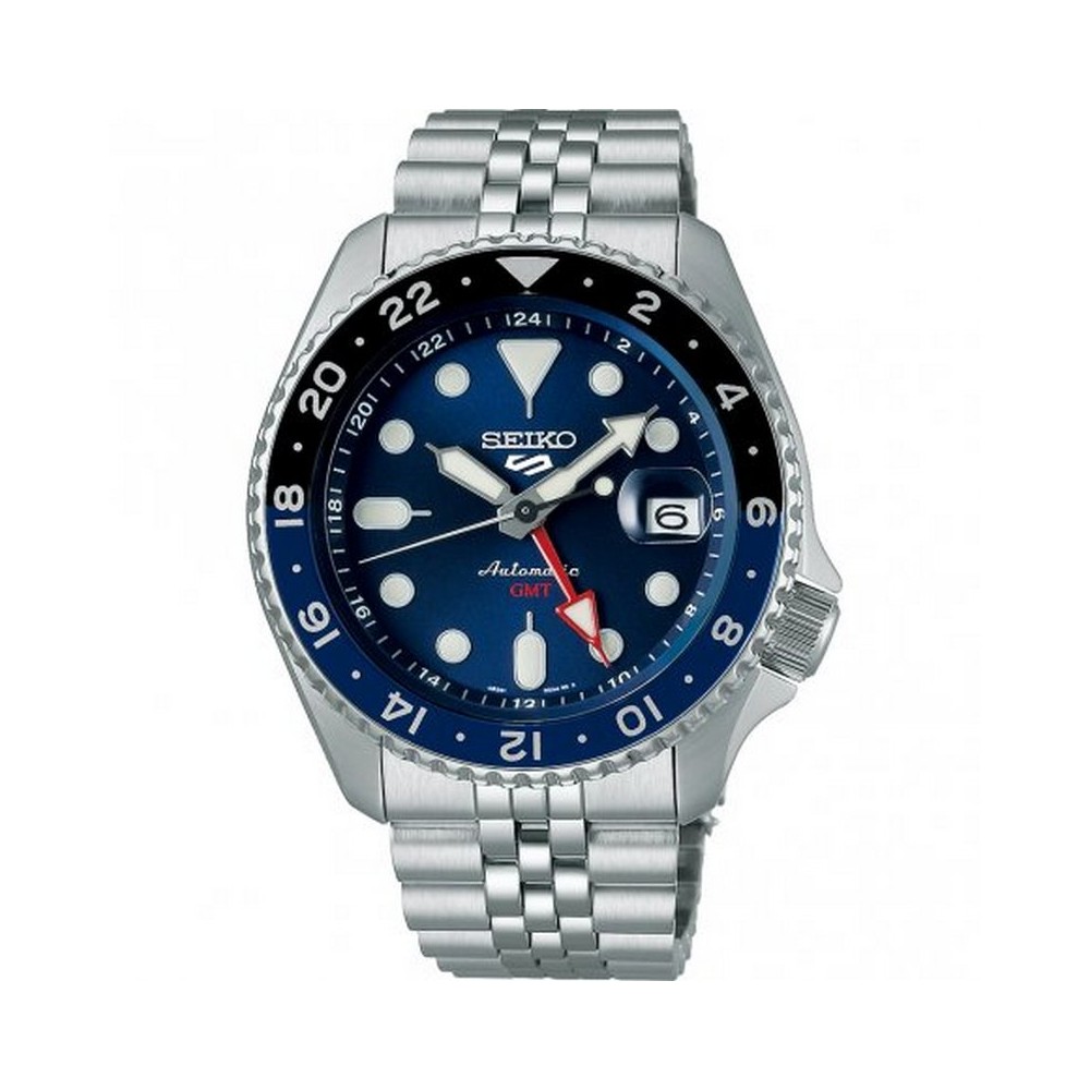 1 - Orologio automatico Seiko 5 Sport blu SSK003K1 serie GMT SKX acciaio