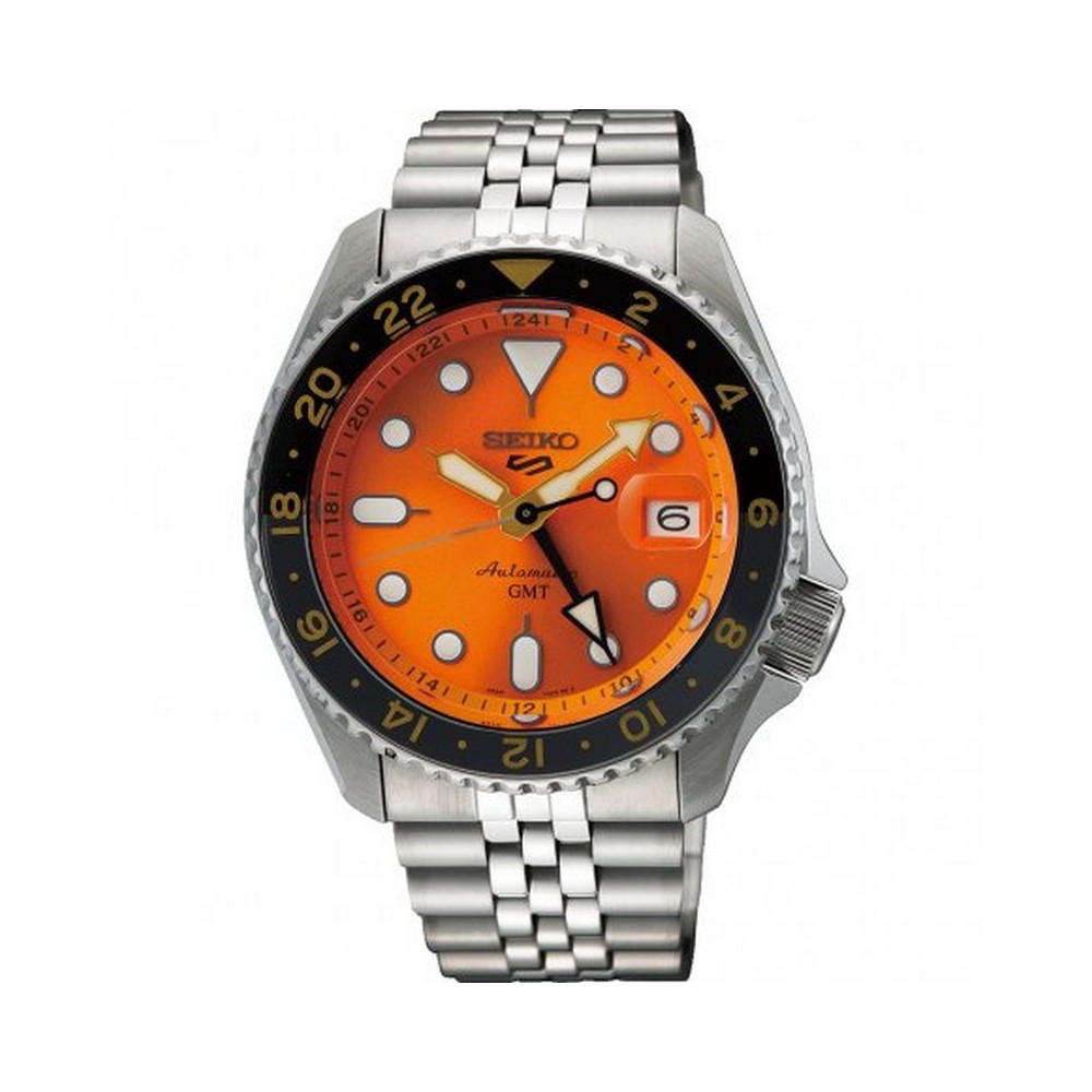 1 - Orologio automatico Seiko 5 Sport arancione SSK005K1 serie GMT SKX Mikan Orange