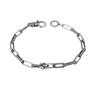 1 - Gladiator bracelet Ellius man 925 Silver chain R1008 / 215 / RV