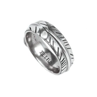 1 - Anello Ellius donna Piuma d'Aquila Argento 925 R106/22A/RV