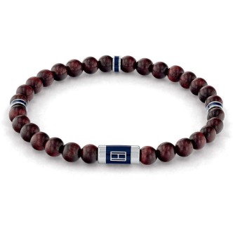 1 - Tommy Hilfiger Beaded wood and brown spheres men's bracelet 2790324