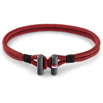 1 - Bracciale uomo Tommy Hilfiger Nylon e cotone rosso 2790335