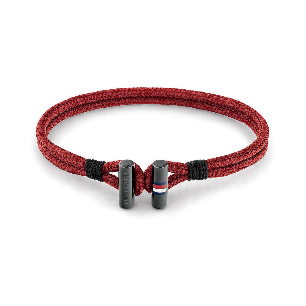 1 - Bracciale uomo Tommy Hilfiger Nylon e cotone rosso 2790335