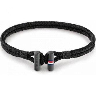 1 - Bracciale uomo Tommy Hilfiger Nylon e cotone nero 2790336