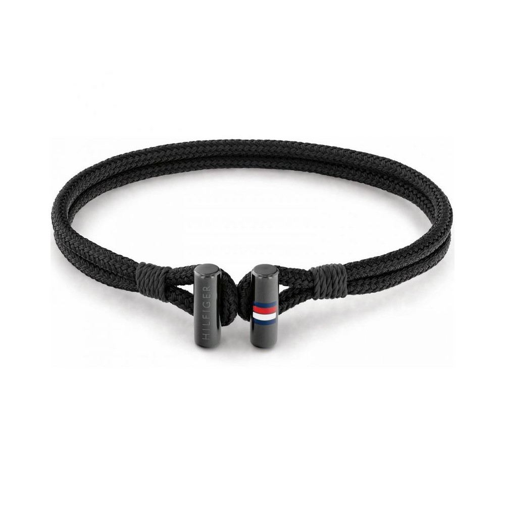 1 - Bracciale uomo Tommy Hilfiger Nylon e cotone nero 2790336