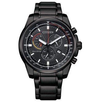 1 - Citizen Active black men's chronograph watch AT1195-83E steel