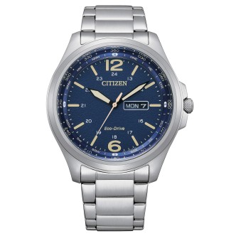 1 - Orologio solo tempo Citizen Military blu uomo AW0110-82L acciaio