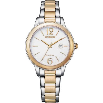 1 - Orologio donna Citizen Lady solo tempo acciaio ed oro EW2626-80A