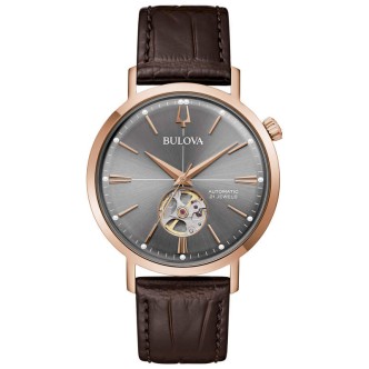 1 - Bulova Aerojet automatic men's watch rose gold 97A171