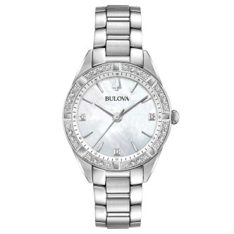 1 - Orologio Bulova donna Sutton Lady solo tempo diamanti acciaio 96R228