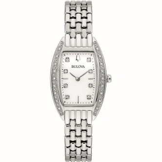 1 - Bulova women's watch Classic Lady Diamonds steel with diamonds 96R244