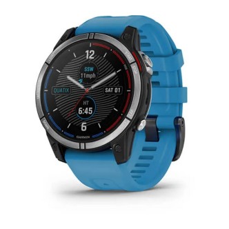 1 - Garmin Quatix 7 Watch Blue Strap GPS Smartwatch 010-02540-61