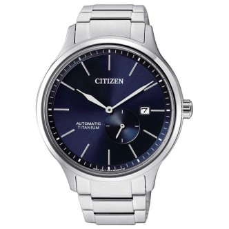 1 - Citizen men's automatic watch Super Titanium blue background NJ0090-81L