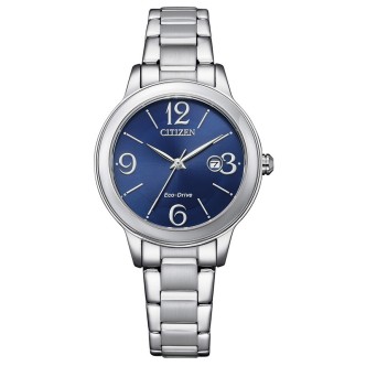 1 - Citizen watch only time woman Lady steel blue background EW2620-86L