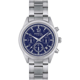 1 - Breil Yukon blue steel chronograph watch EW0567