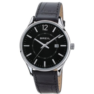 1 - Breil watch only time man Analog steel case TW1563 Contempo leather strap