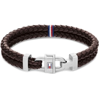 1 - Tommy Hilfiger men's bracelet brown leather and steel 2790363