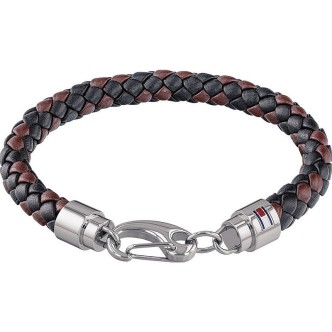 1 - Tommy Hilfiger men's black and brown leather bracelet 2790047