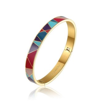 1 - Bracciale CON TE Brosway acciaio dorato con smalto multicolor BWY50L