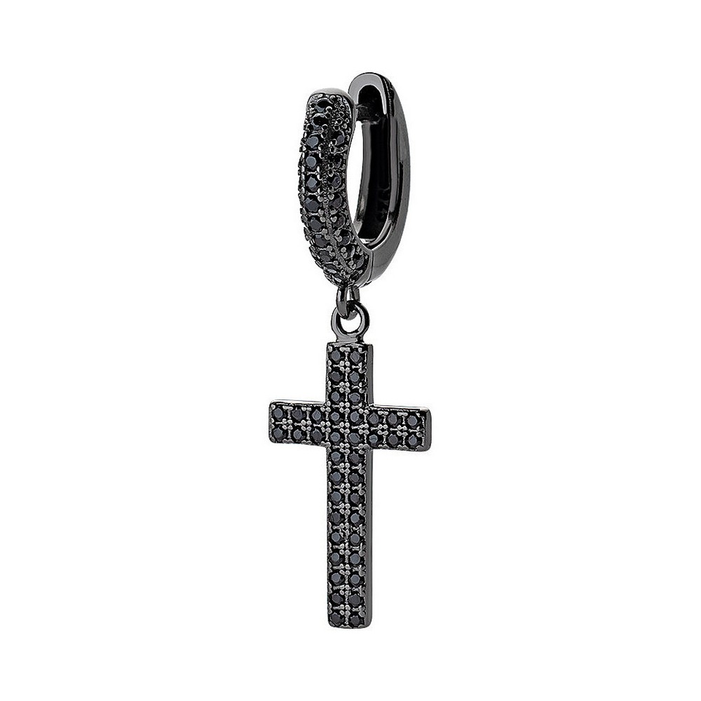 1 - Monorecchino Amen cerchietto croce donna Argento 925 con zirconi ORMOCRNNZ