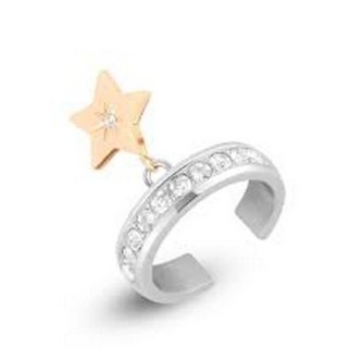 1 - Pink star ring for women Stroili 1674544 steel and crystals size 16