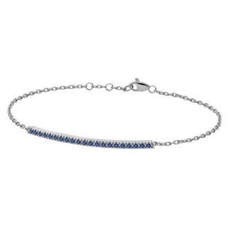 1 - Bracciale Donna Oro Paddle Backspin Oro Bianco 18Kt con zaffiri  PHBZ9561