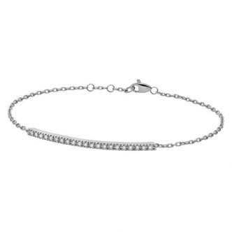 1 - Paddle Backspin Gold Woman Bracelet 18Kt White Gold with White Diamonds PHBF9559.011