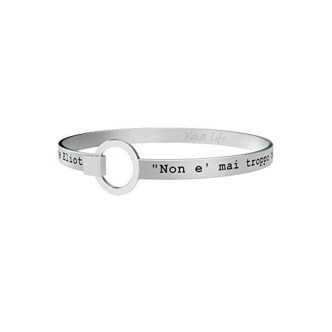 1 - Bracciale Kidult 731112 rigido in acciaio 316L con frase Eliot collezione Philosophy