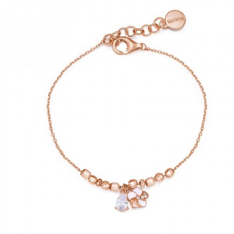 1 - Bracciale Gaia Rosato farfalla fiori e zirconi donna RZGA20 Argento 925 rosato