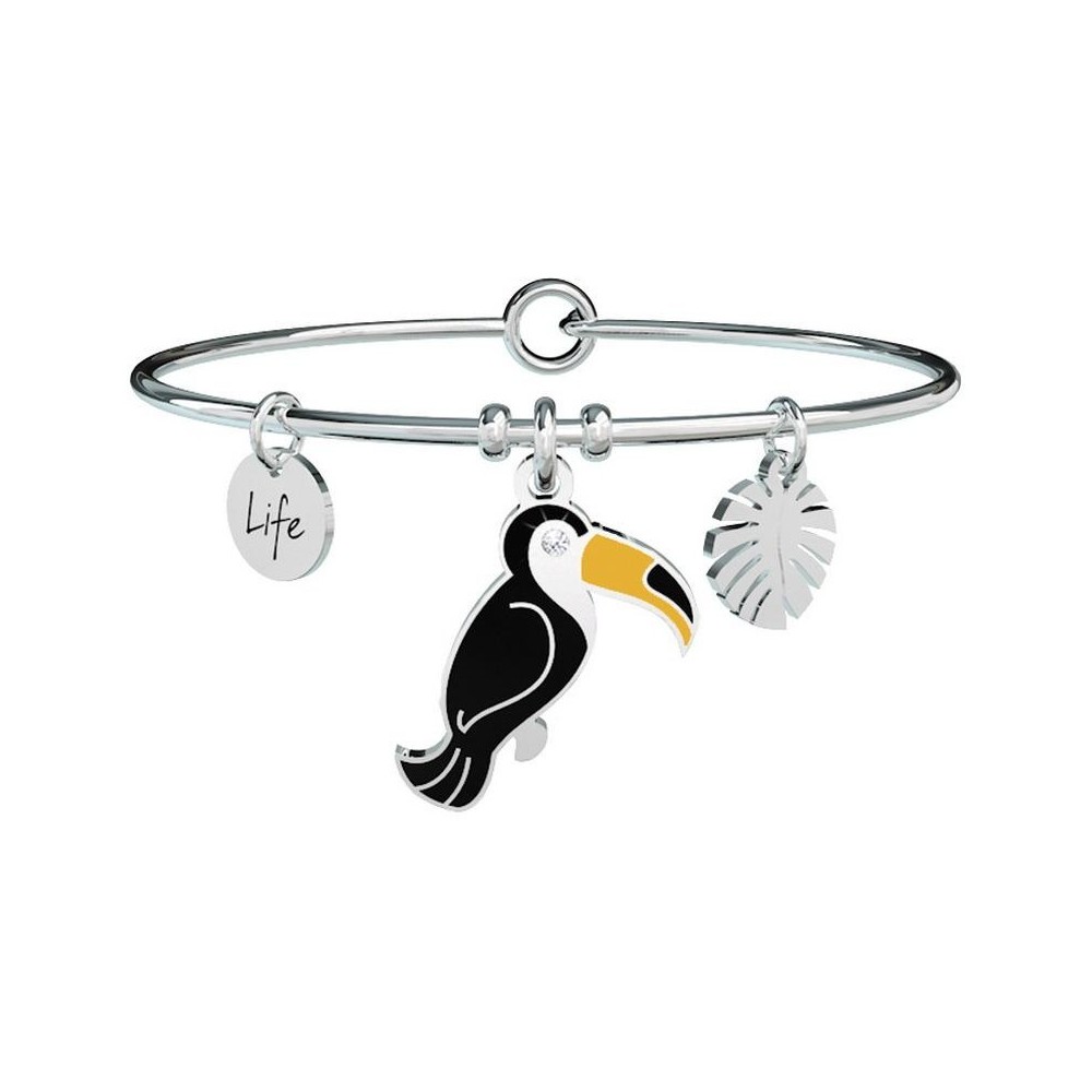 1 - Bracciale Kidult 731315 tucano in acciaio 316L con cristalli e smalto collezione Animal Planet